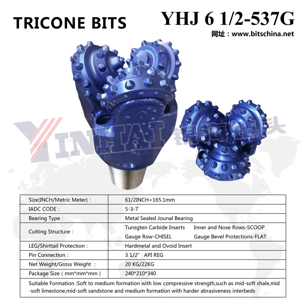Factory Price API 5 7/8" 6" 6 1/2" 6 3/4" 149mm-171mm TCI Tricone Drill Bits/ Rock Drilling Bit/ Roller Cone Bit for Water/Oil/Gas Well Drilling