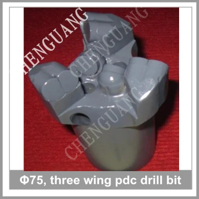 Broca PDC de cuerpo de acero de 75 mm de diámetro de alta calidad