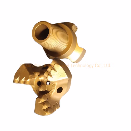 Brocas de arrastre cóncavas de diamante PDC con cuerpo de acero de 3 cuchillas para minería